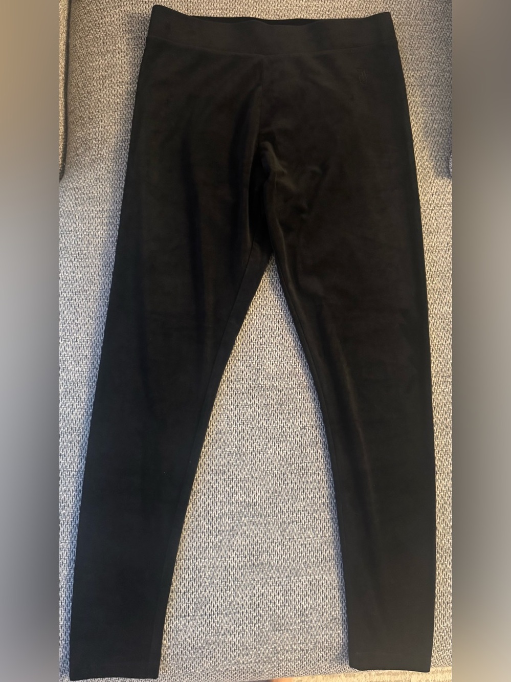 BRNWOT Juicy Couture Black High Rise Soft Velour Stretch Leggings Size Medium